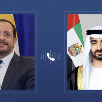 UAE and Cyprus Presidents Discuss Strengthening Bilateral Ties in Phone Call