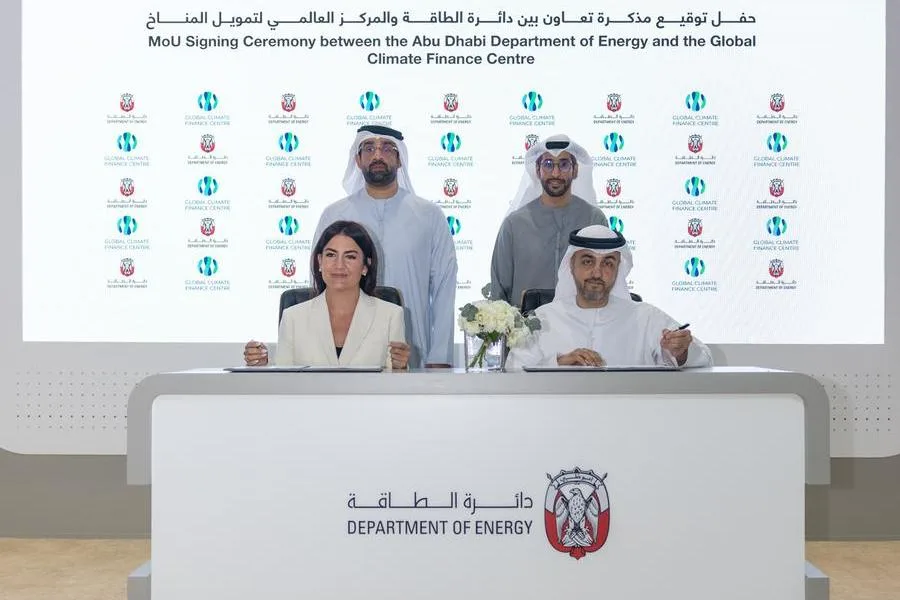 Abu Dhabi Department of Energy Signs MoU with Global Climate Finance Centre