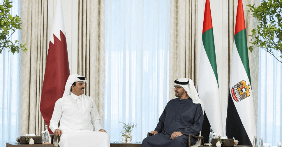 UAE President Discusses Cooperation with Qatari Emir in Abu Dhabi