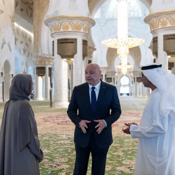 Lebanon's President Joseph Aoun Visits Sheikh Zayed Grand Mosque in Abu Dhabi