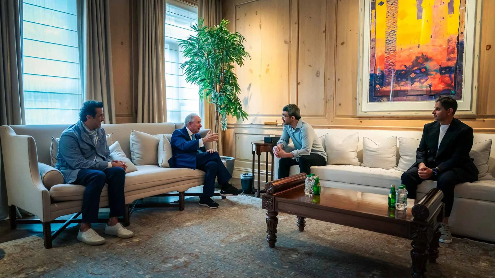 Abdullah bin Zayed Meets Chairman of Blackstone Group to Discuss Economic Relations