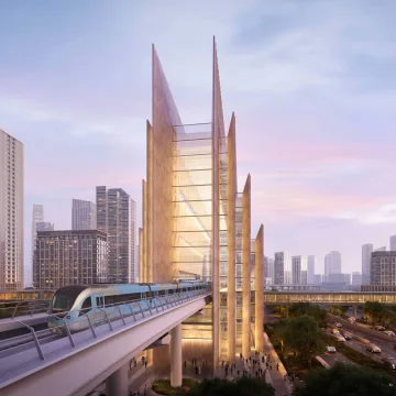 Dubai Metro's New Blue Line Station Set to Become World's Tallest