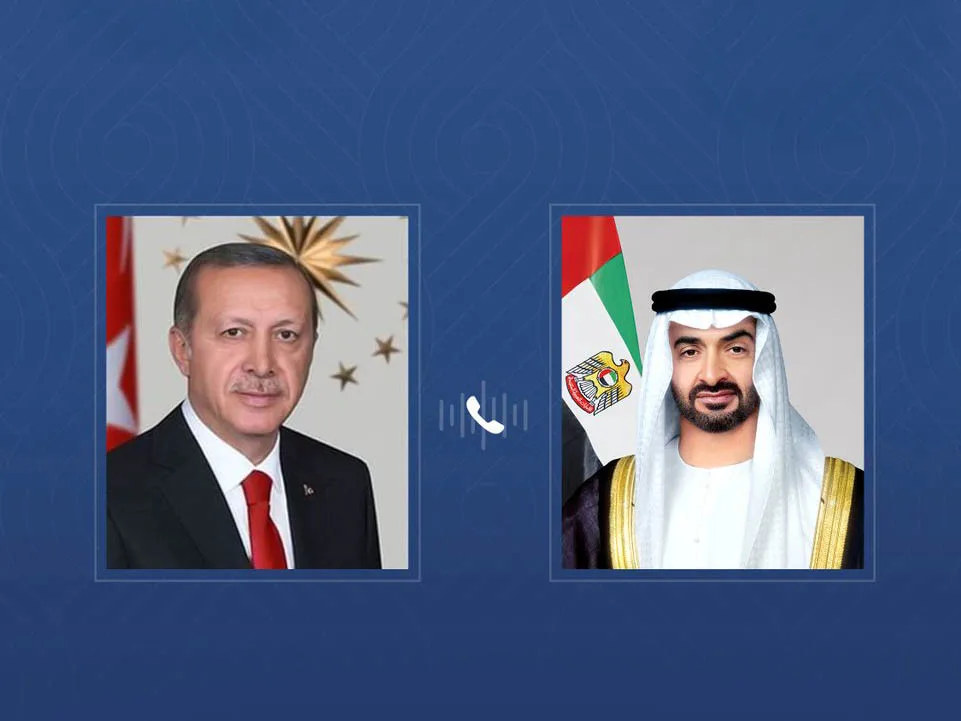 UAE and Turkey Presidents Discuss Regional Developments in Phone Call