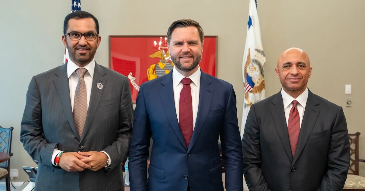 UAE Officials Discuss AI and Investment Initiatives with US Vice President JD Vance