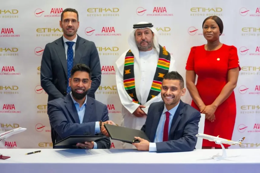 Etihad Airways Expands Reach with Partnership with Africa World Airlines
